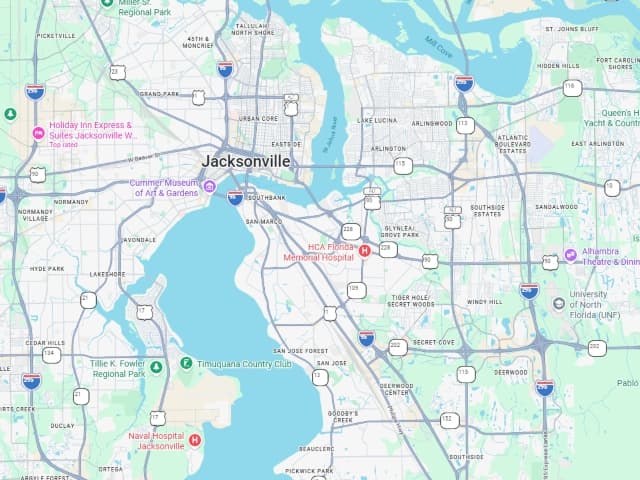Service Areas Map